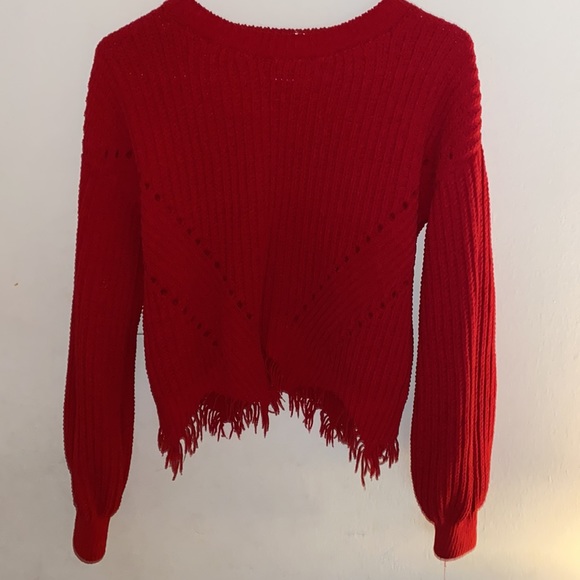 Sweaters - RED KNIT SWEATER